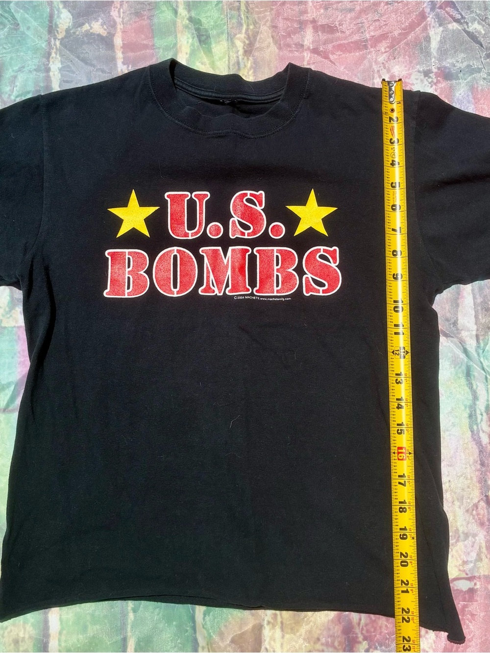U.S. Bombs punk vintage rare Black Graphic Tee
